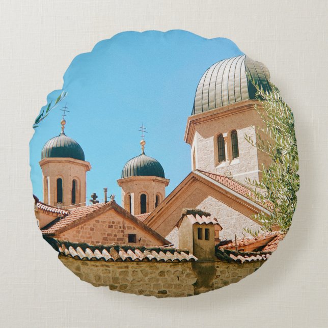 Saint Nicholas' Church - Kotor - Montenegro Round Cushion (Front)