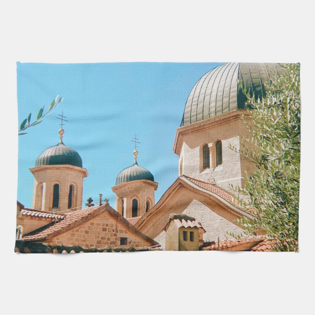 Saint Nicholas' Church - Kotor - Montenegro Tea Towel (Horizontal)