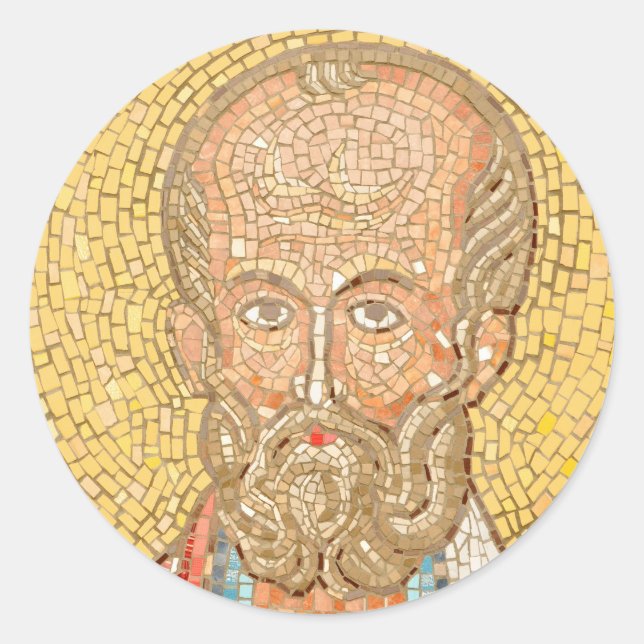 Saint Nicholas Classic Round Sticker (Front)