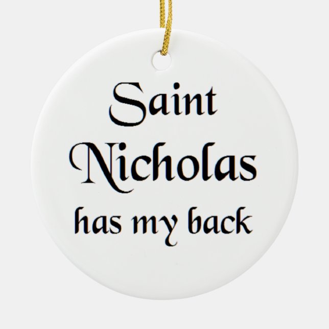 saint nicholas coffee mug ceramic tree decoration (Front)