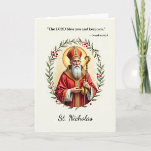 Saint Nicholas God's Peace and Blessings Scripture Card