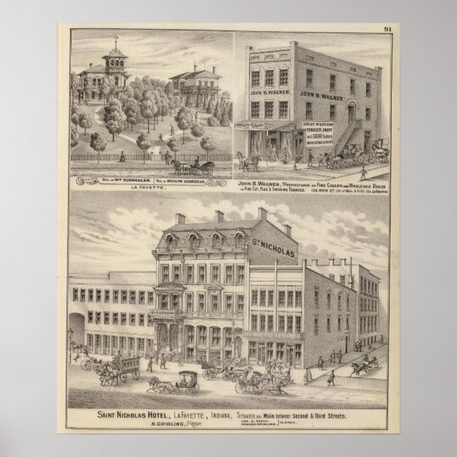 Saint Nicholas Hotel, La Fayette Poster (Front)