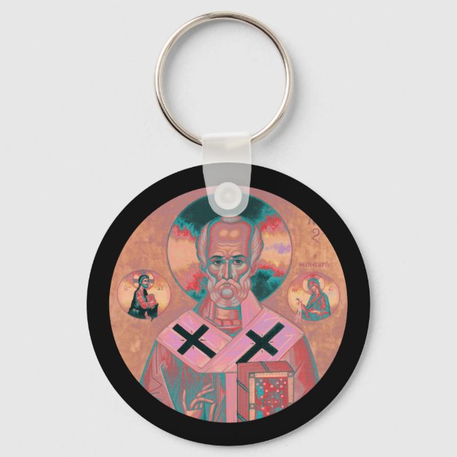 Saint Nicholas Icon Key Ring (Front)