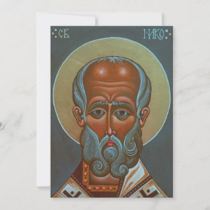 Saint Nicholas of Myra Helper of the Needy Art Invitation