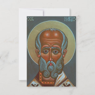 Saint Nicholas of Myra Helper of the Needy Art Thank You Card