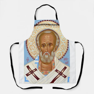 Saint Nicholas of Myra Premium Orthodox Art Apron