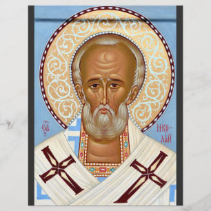 Saint Nicholas of Myra Premium Orthodox Art Flyer