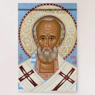 Saint Nicholas of Myra Premium Orthodox Art Jigsaw Puzzle