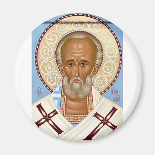 Saint Nicholas of Myra Premium Orthodox Art Magnet