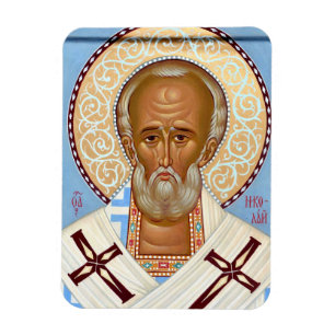 Saint Nicholas of Myra Premium Orthodox Art Magnet