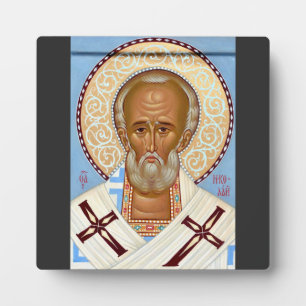 Saint Nicholas of Myra Premium Orthodox Art Plaque