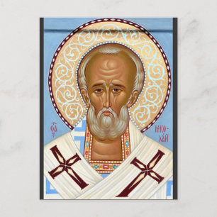 Saint Nicholas of Myra Premium Orthodox Art Postcard