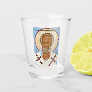 Saint Nicholas of Myra Premium Orthodox Art Shot Glass