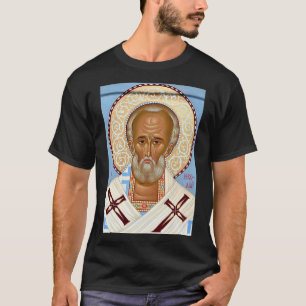 Saint Nicholas of Myra Premium Orthodox Art T-Shirt