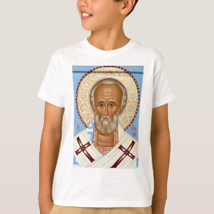 Saint Nicholas of Myra Premium Orthodox Art T-Shirt