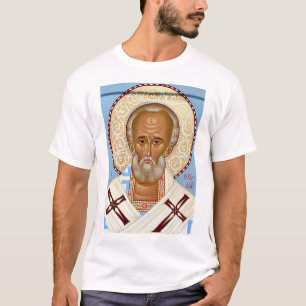 Saint Nicholas of Myra Premium Orthodox Art T-Shirt