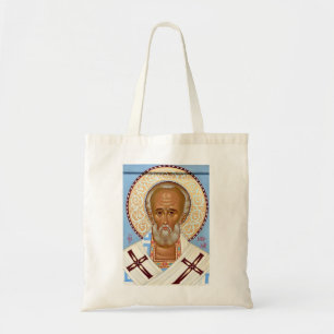 Saint Nicholas of Myra Premium Orthodox Art Tote Bag