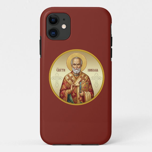 Saint Nicholas Orthodox icon T-Shirt Case-Mate iPhone Case (Back)