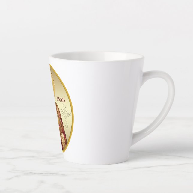 Saint Nicholas Orthodox icon T-Shirt Latte Mug (Right)