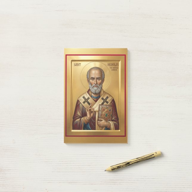 Saint Nicholas prayer card Post-it Notes (On Desk)