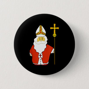 Saint Nicholas Santa Claus Patron Of Christmas  6 Cm Round Badge