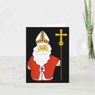 Saint Nicholas Santa Claus Patron Of Christmas Card