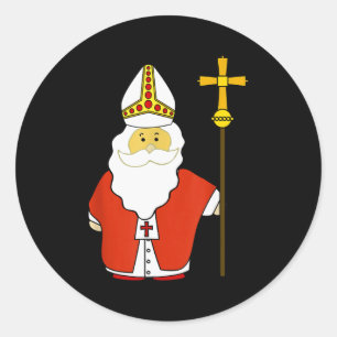 Saint Nicholas Santa Claus Patron Of Christmas  Classic Round Sticker