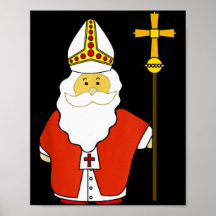 Saint Nicholas Santa Claus Patron Of Christmas Poster