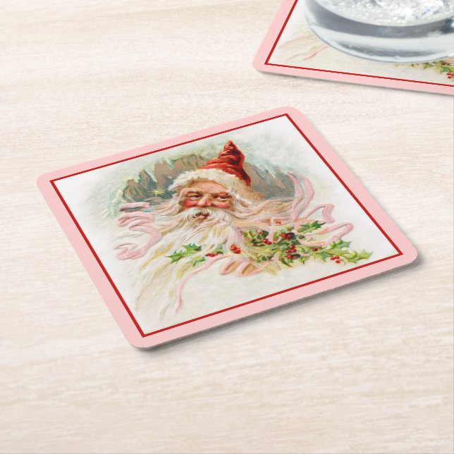 Saint Nicholas Square Paper Coaster (Angled)
