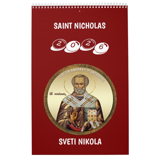 Saint Nicholas, Sveti Nikola Calendar (Cover)
