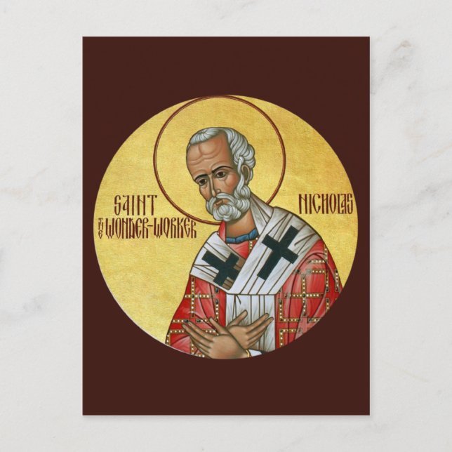 Saint Nicholas the Wonder-worker Prayer Card (Front)