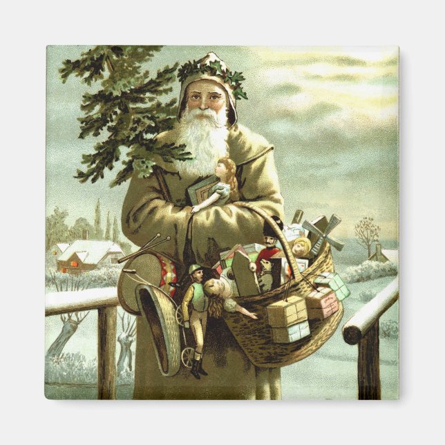 Saint Nicholaus Comes to Town Magnet (Front)