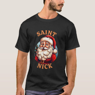 Saint Nick Retro Groovy Vintage Santa Claus Christ T-Shirt