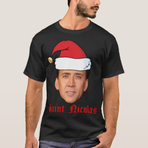 Saint Nicolas Cage Christmas Card T-Shirt