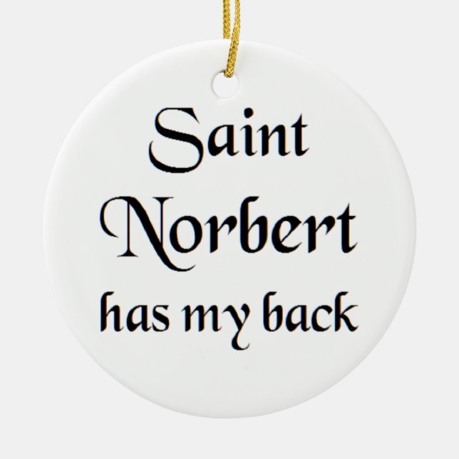 saint norbert coffee mug ceramic tree decoration (Front)