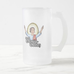 Saint Ocasio-Cortez Frosted Glass Beer Mug