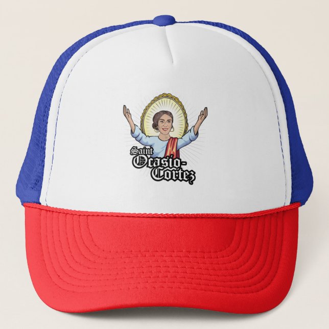 Saint Ocasio-Cortez Trucker Hat (Front)