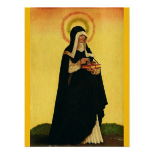 Saint Odile of Alsace Abbess of Hohenburg Poster