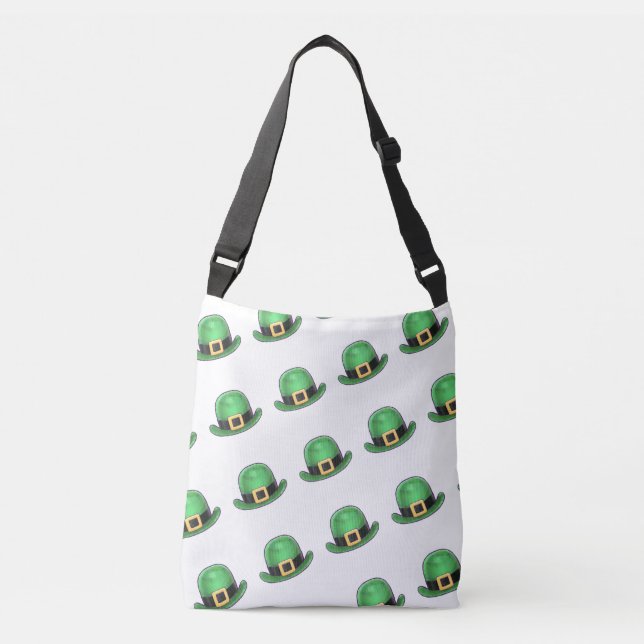 Saint Paddys Day Green Derby Hat Crossbody Bag (Front)