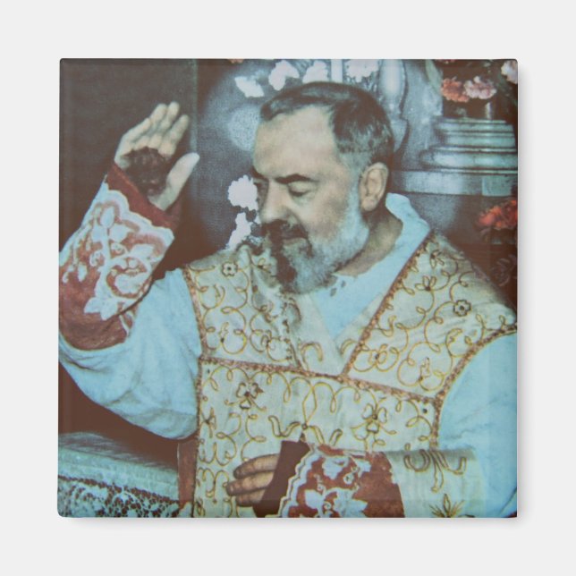Saint Padre Pio Witness of Suffering and Mercy Magnet (Front)