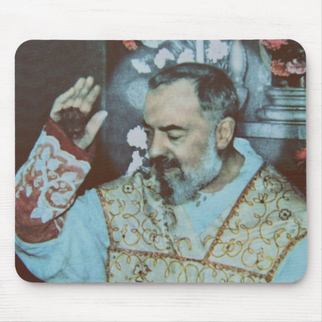 Saint Padre Pio Witness of Suffering and Mercy Mouse Mat (Front)