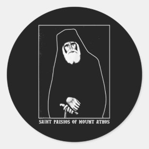 Saint Paisios Of Mount Athos Greek Orthodox Christ Classic Round Sticker