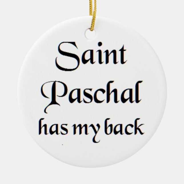 saint paschal coffee mug ceramic tree decoration (Front)