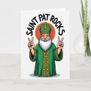 Saint Pat Rocks Awesome Card