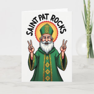 Saint Pat Rocks Modern Card
