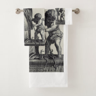 Saint Patrick Apostle of Ireland  Monochrome Art Bath Towel Set