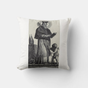 Saint Patrick Apostle of Ireland Monochrome Art Cushion