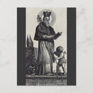 Saint Patrick Apostle of Ireland Monochrome Art Postcard