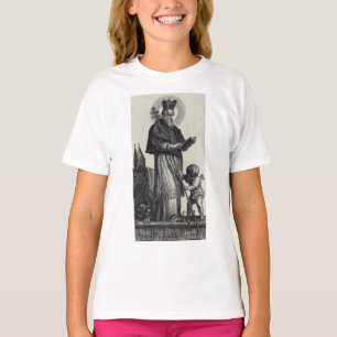 Saint Patrick Apostle of Ireland Monochrome Art T-Shirt