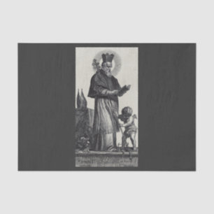 Saint Patrick Apostle of Ireland Monochrome Art Tissue Paper